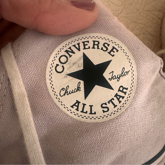 Converse Chuck Taylor Platform High Tops Lavender Purple Canvas Y2K Size 8.5 - Picture 8 of 16